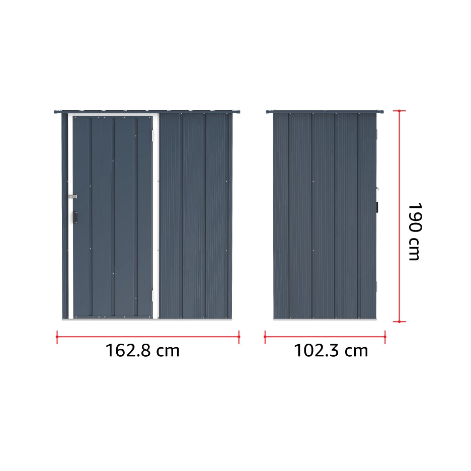 ECO 5x3ft (1.6 m x 1 m) Metal Storage Shed