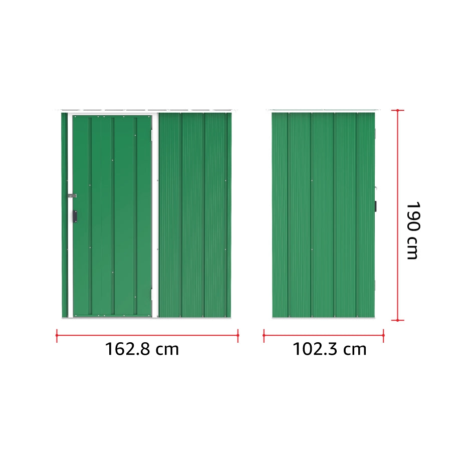 ECO 5x3ft (1.6 m x 1 m) Metal Storage Shed