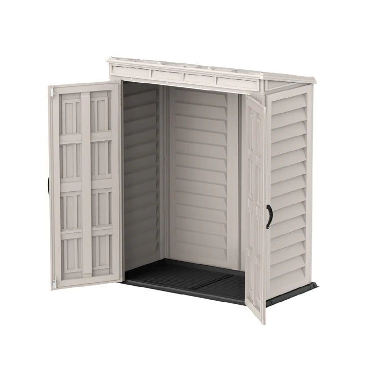 YardMate Pent PLUS 5x3ft (1.7 m x 0.9 m) Garden Storage Shed with FREE Shelving Rack 4