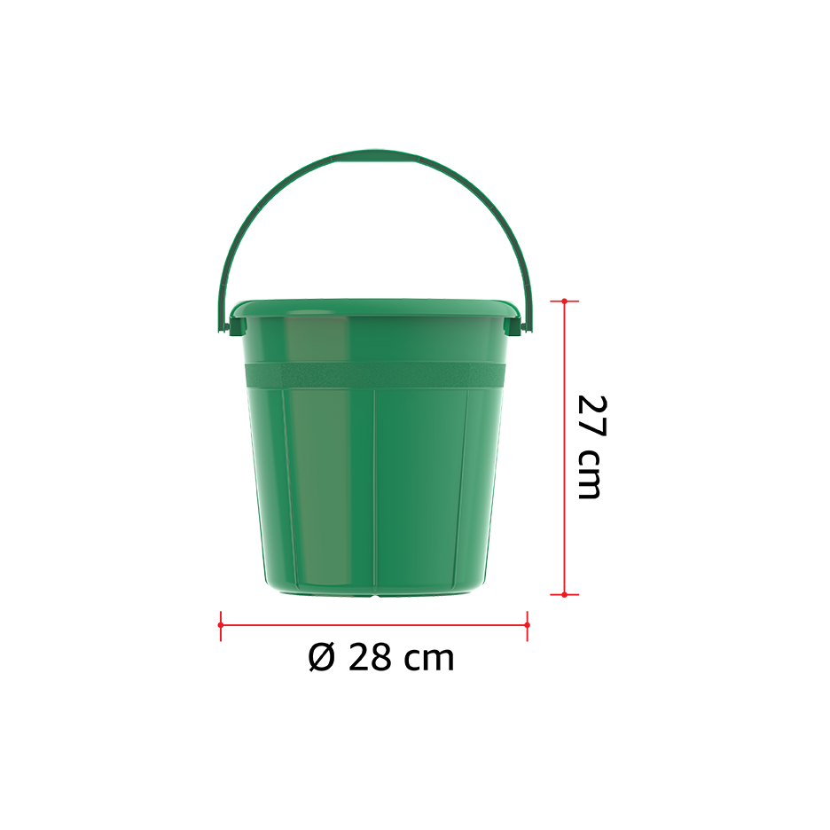 DX 10L Round Plastic Bucket with Handle