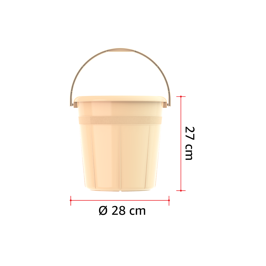 DX 10L Round Plastic Bucket with Handle