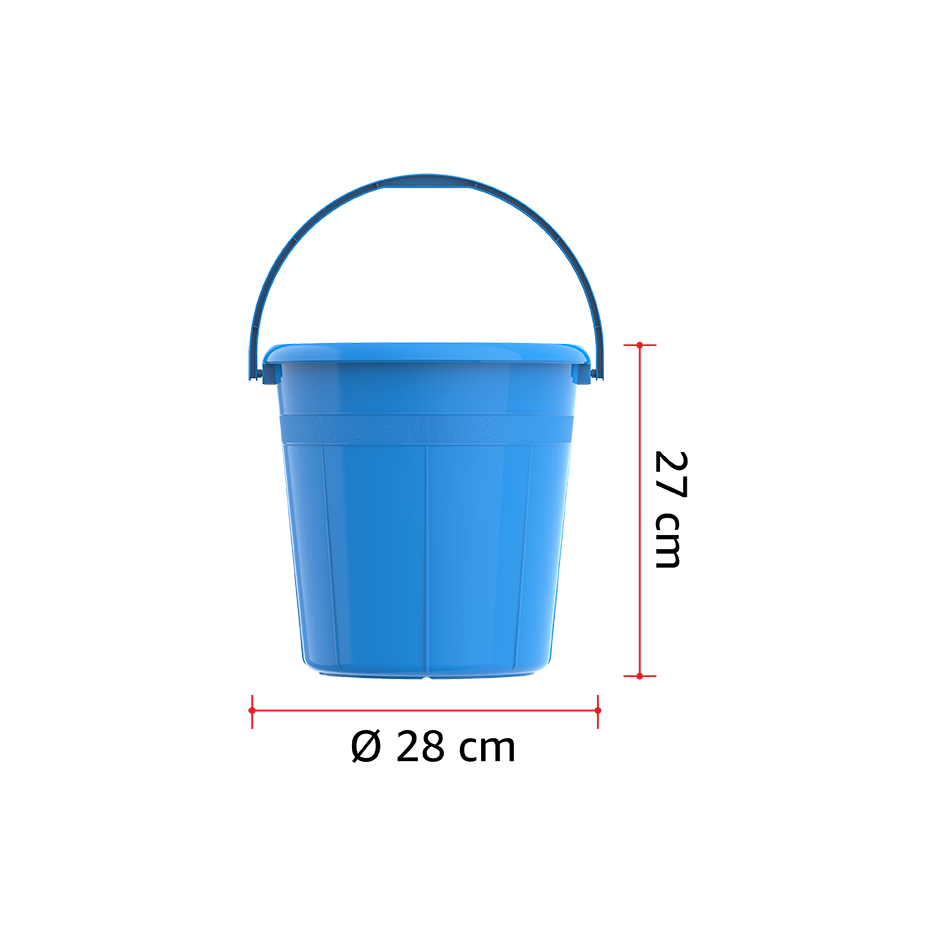 DX 10L Round Plastic Bucket with Handle