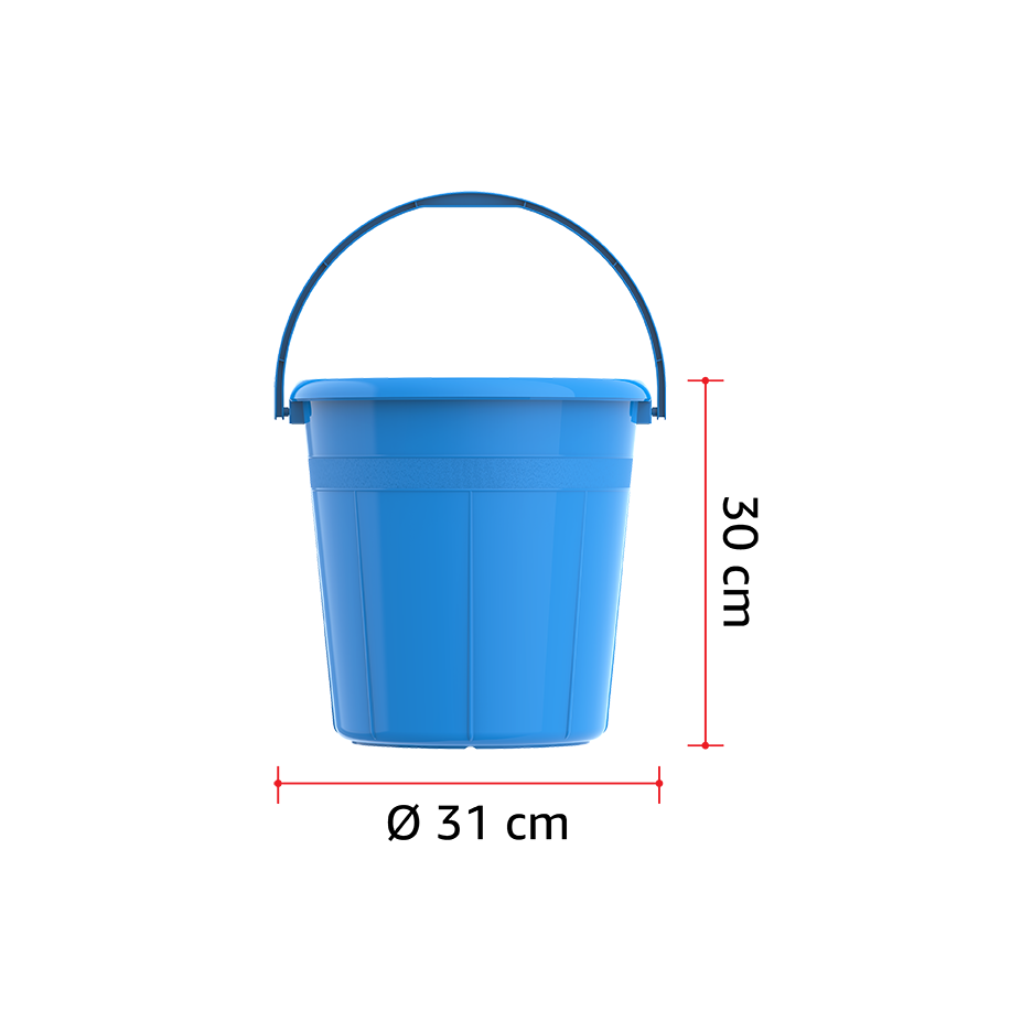 DX 15L Round Plastic Bucket with Handle