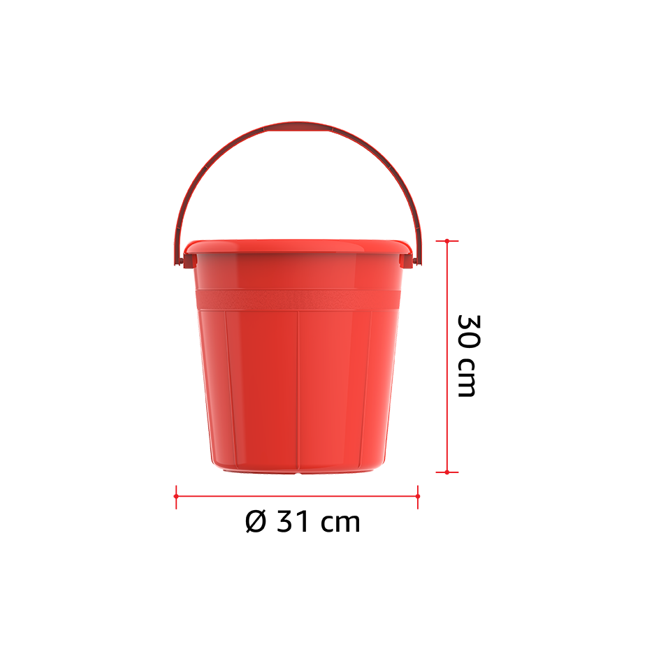 DX 15L Round Plastic Bucket with Handle
