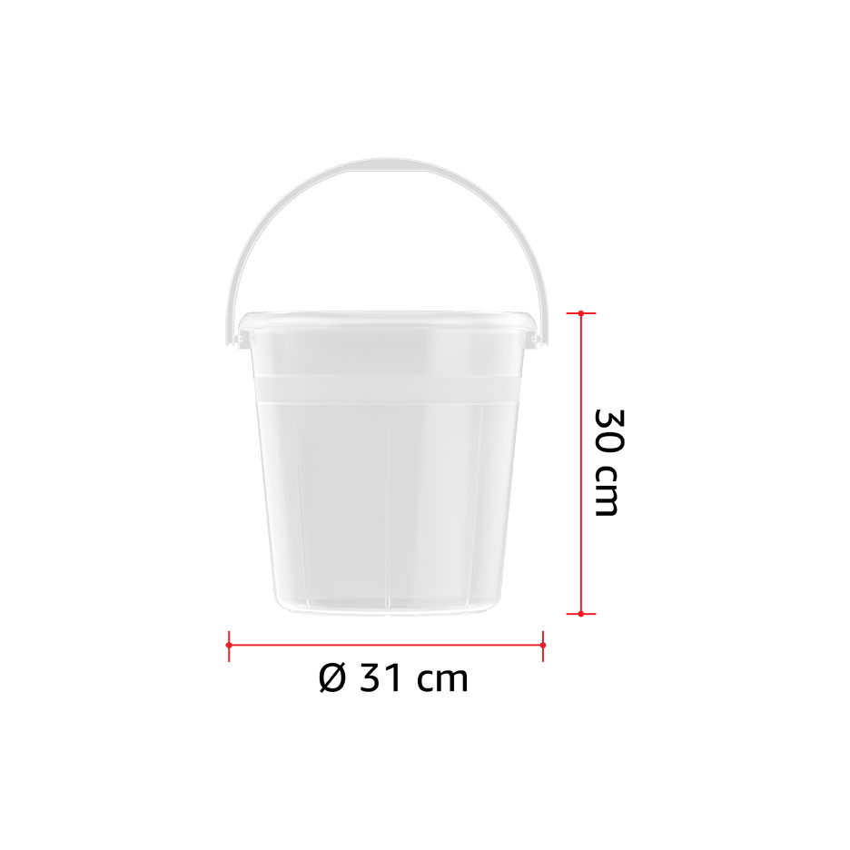 DX 15L Round Plastic Bucket with Handle