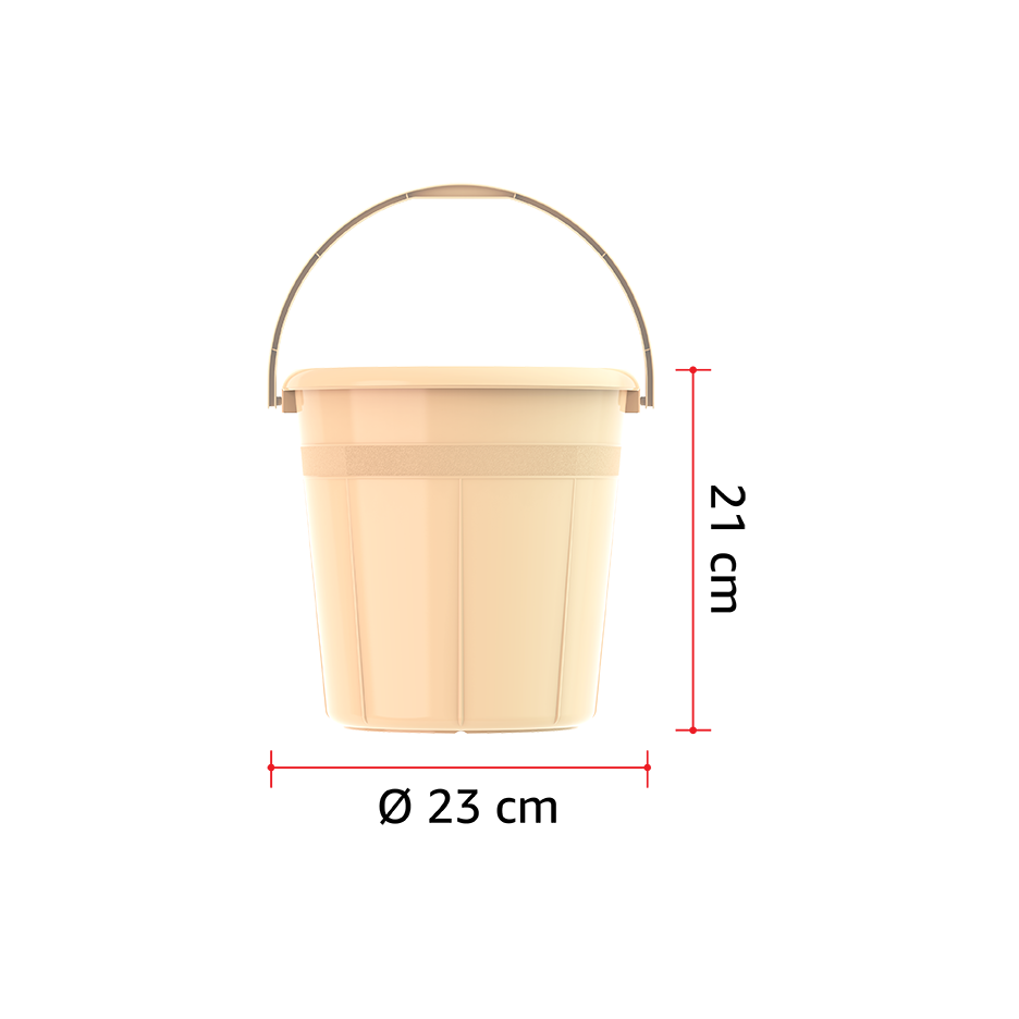DX 5L Round Plastic Bucket with Handle