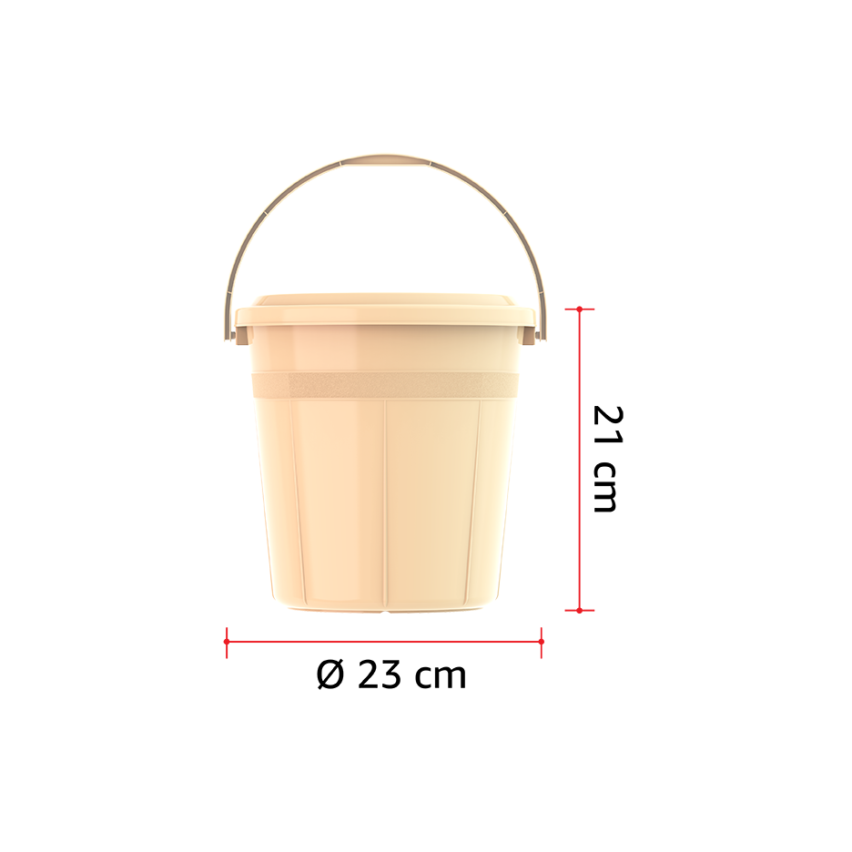 DX 5L Round Plastic Bucket with Handle