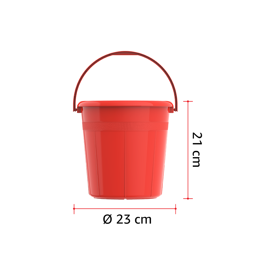 DX 5L Round Plastic Bucket with Handle
