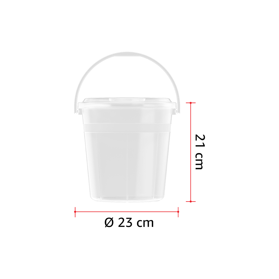 DX 5L Round Plastic Bucket with Handle