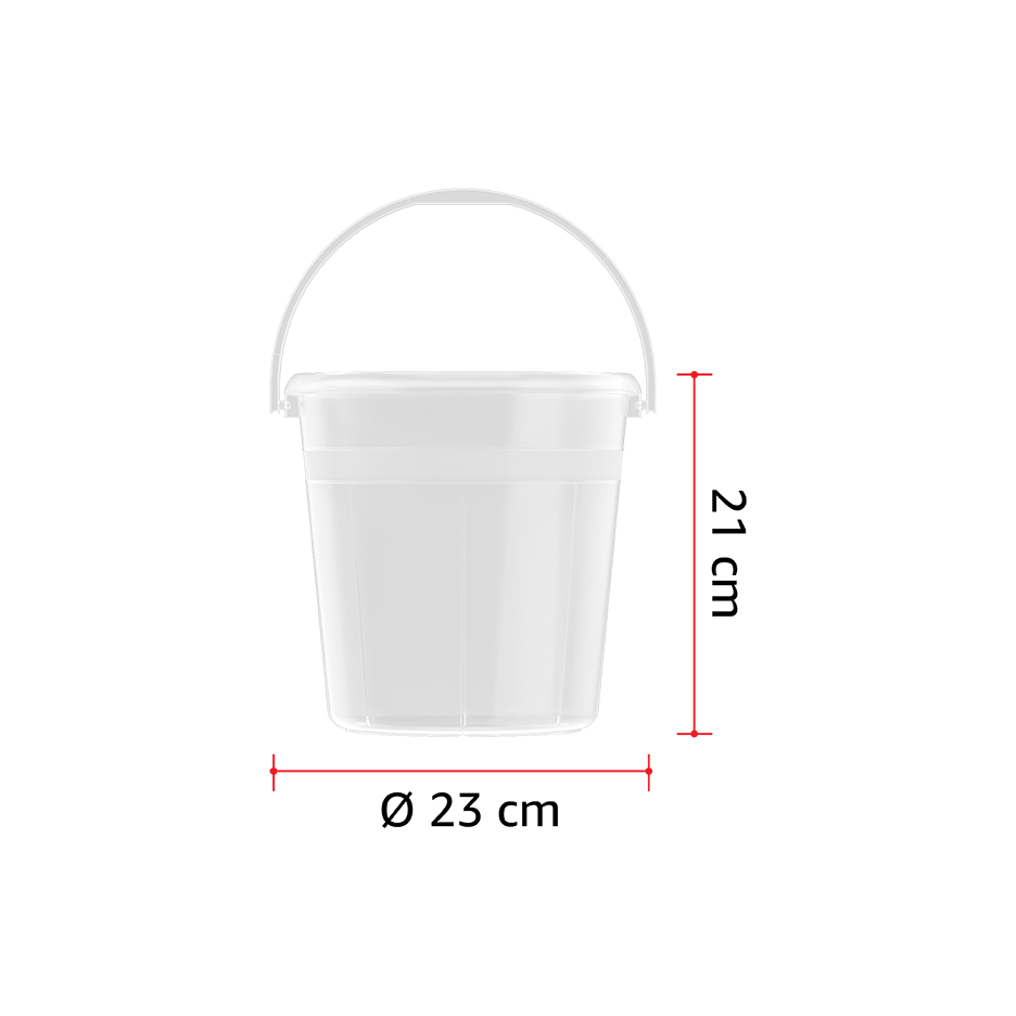 DX 5L Round Plastic Bucket with Handle