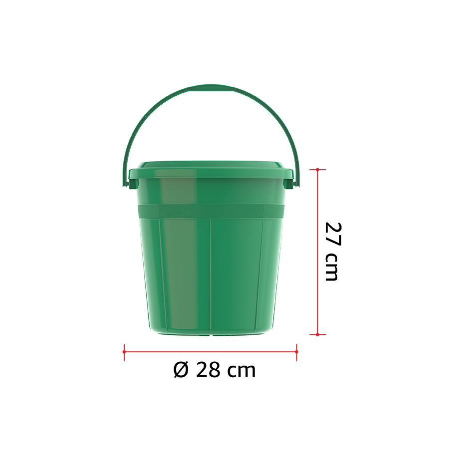DX 10L Round Plastic Bucket with Handle