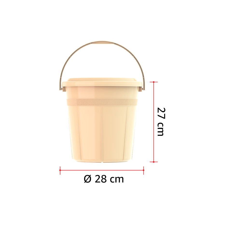DX 10L Round Plastic Bucket with Handle
