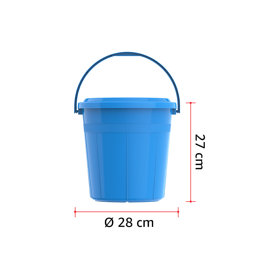 DX 10L Round Plastic Bucket with Handle