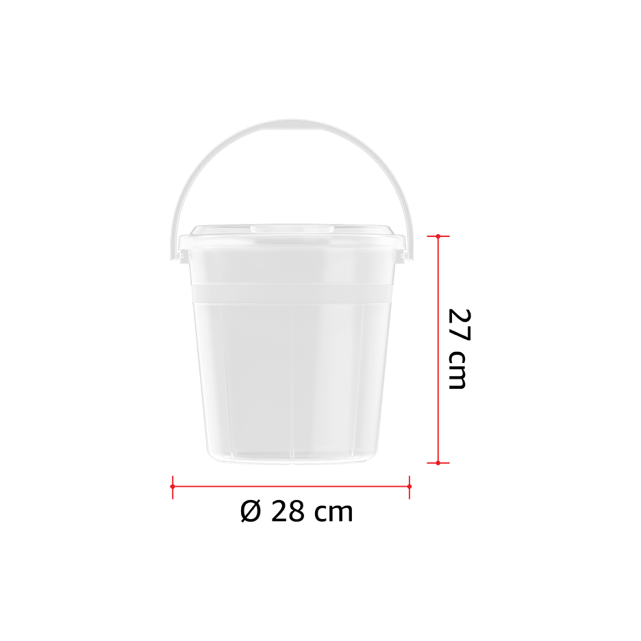 DX 10L Round Plastic Bucket with Handle