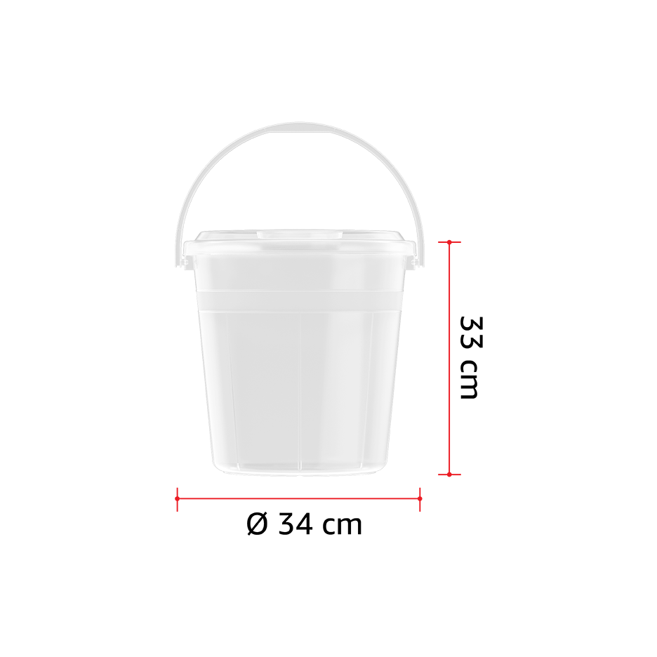 DX 20L Round Plastic Bucket with Handle
