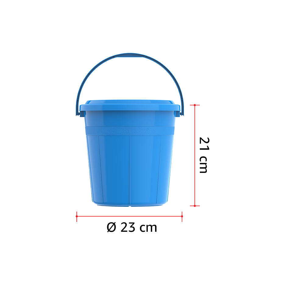 DX 5L Round Plastic Bucket with Handle