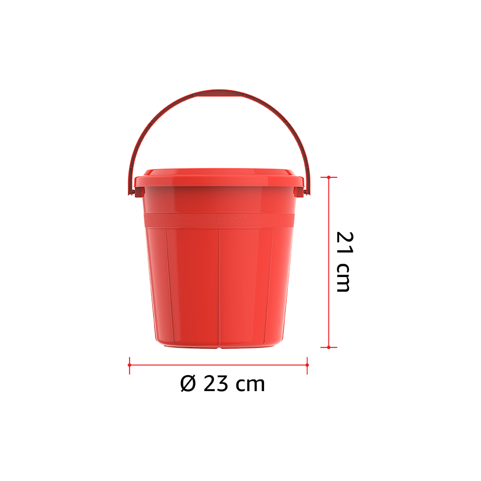 DX 5L Round Plastic Bucket with Handle