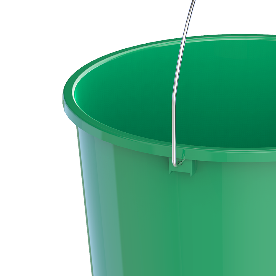 EX 18L Round Plastic Bucket with Steel Handle