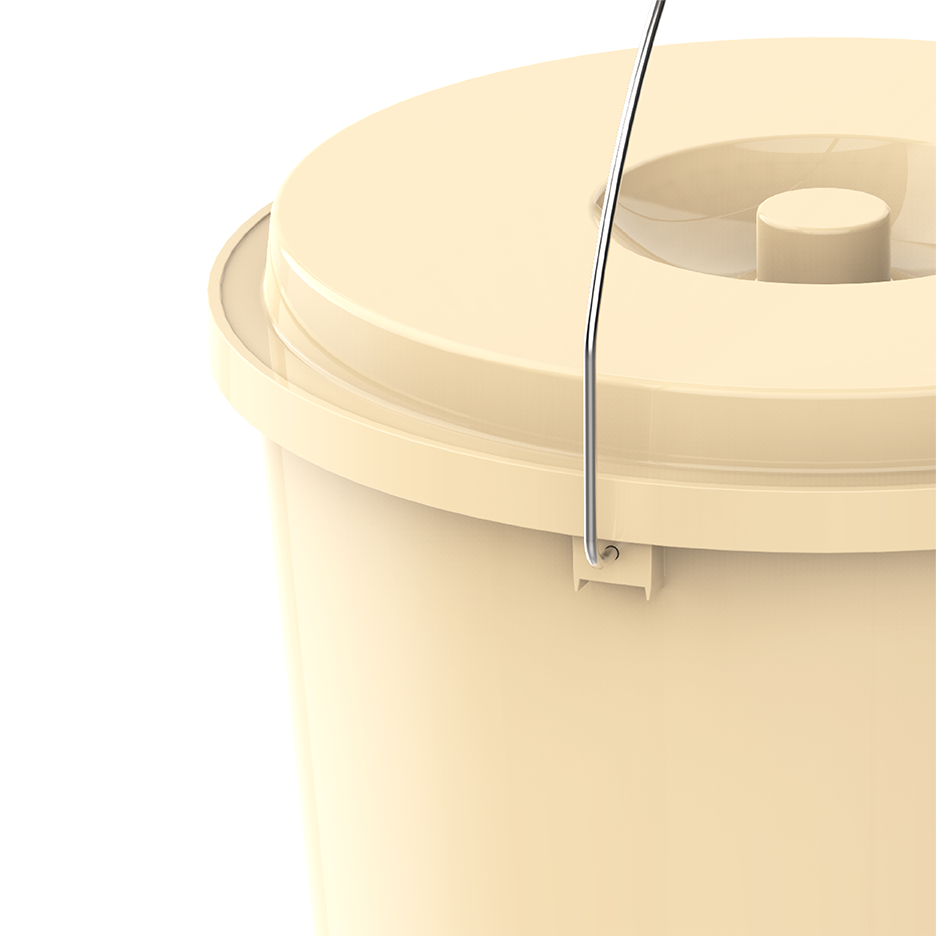 EX 18L Round Plastic Bucket with Steel Handle