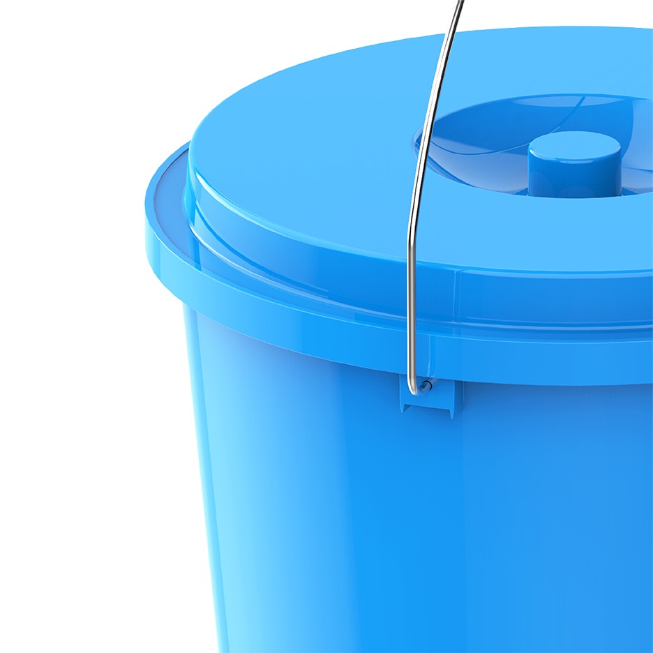 EX 20L Round Plastic Bucket with Steel Handle