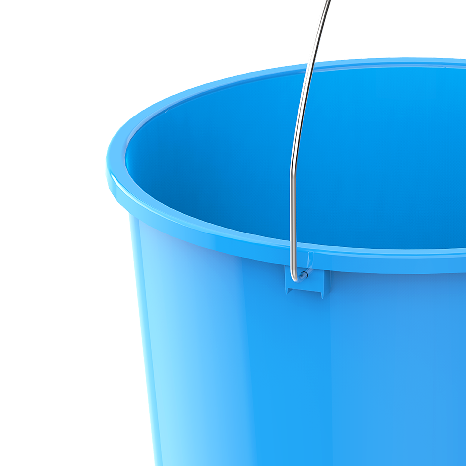 EX 20L Round Plastic Bucket with Steel Handle