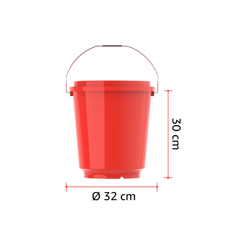 EX 18L Round Plastic Bucket with Steel Handle