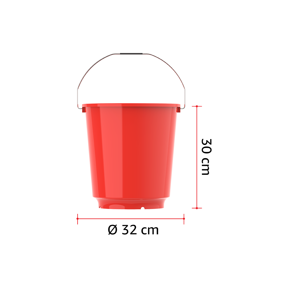 EX 18L Round Plastic Bucket with Steel Handle