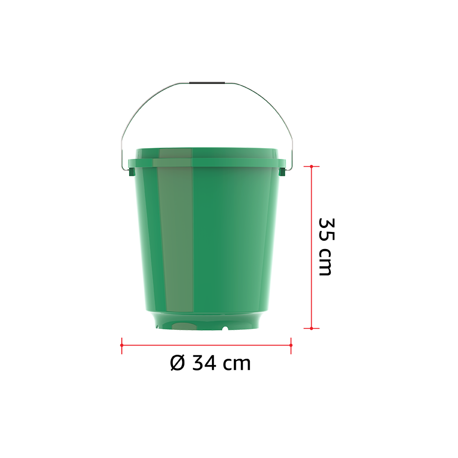 EX 20L Round Plastic Bucket with Steel Handle