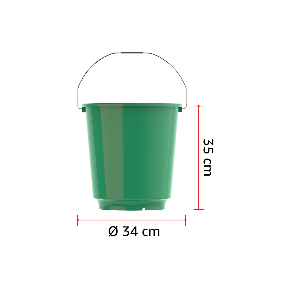 EX 20L Round Plastic Bucket with Steel Handle