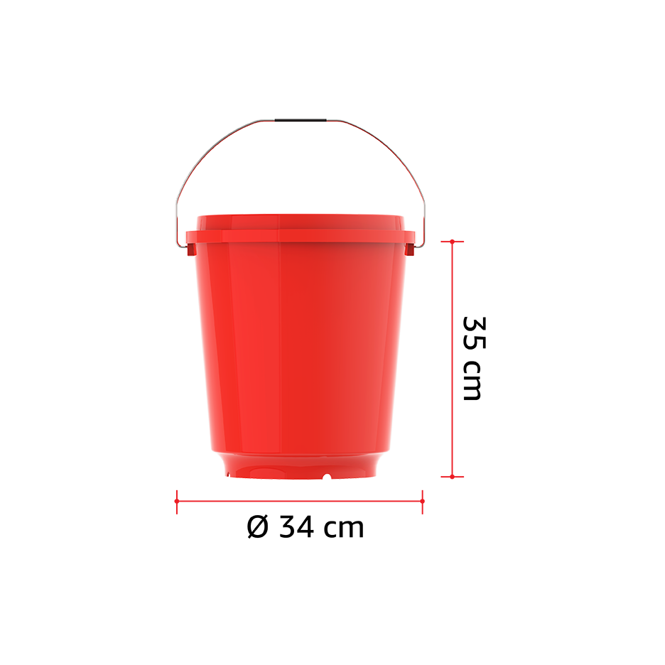 EX 20L Round Plastic Bucket with Steel Handle