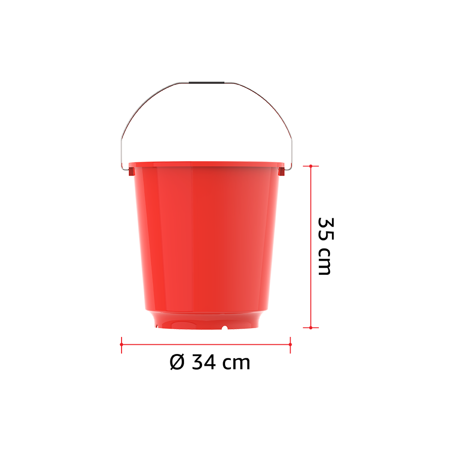 EX 20L Round Plastic Bucket with Steel Handle