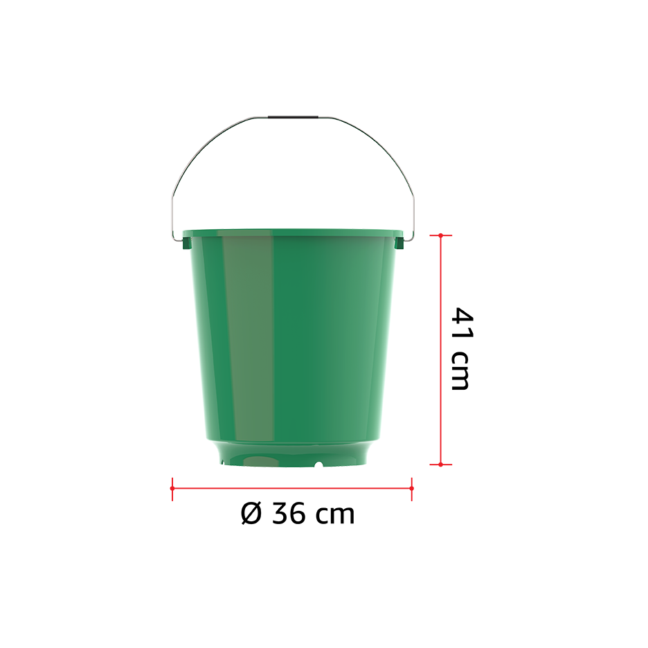 EX 26L Round Plastic Bucket with Steel Handle