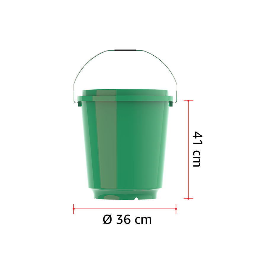 EX 26L Round Plastic Bucket with Steel Handle