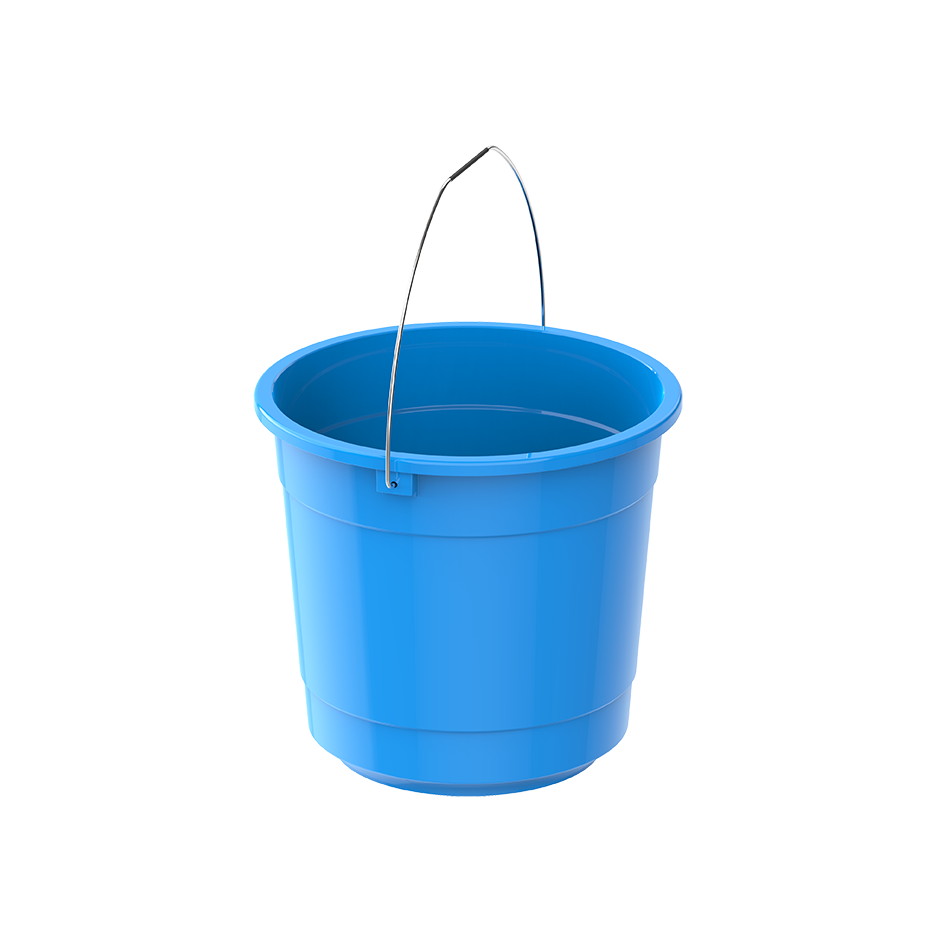 EX 15L Round Plastic Bucket with Steel Handle