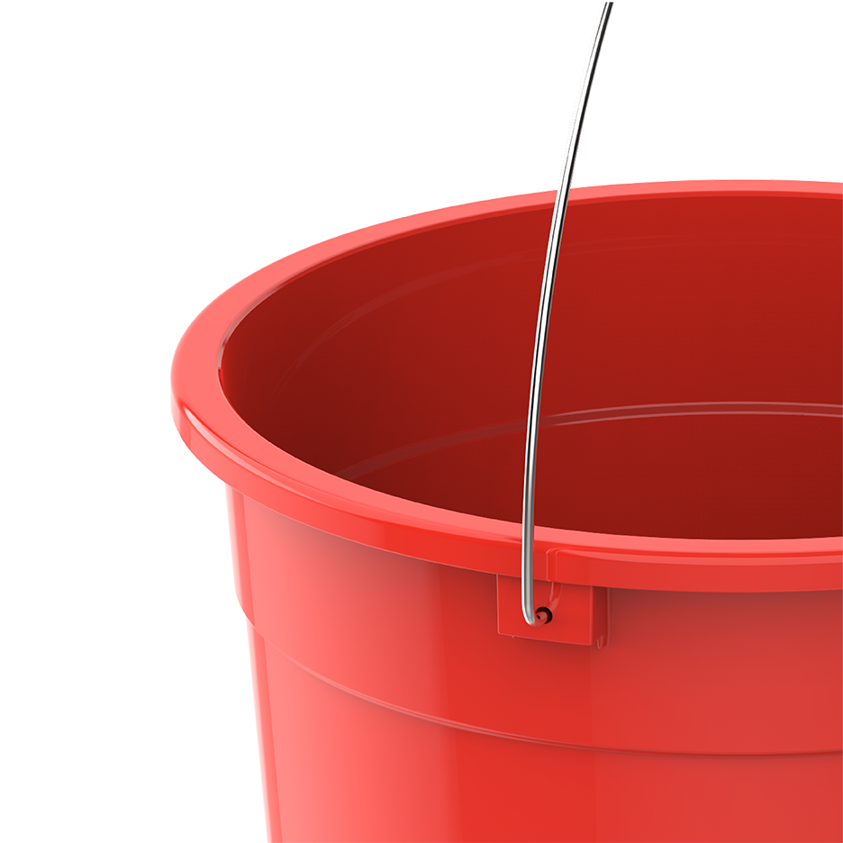 EX 15L Round Plastic Bucket with Steel Handle