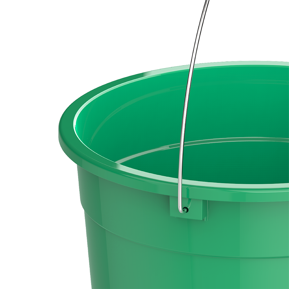 EX 15L Round Plastic Bucket with Steel Handle