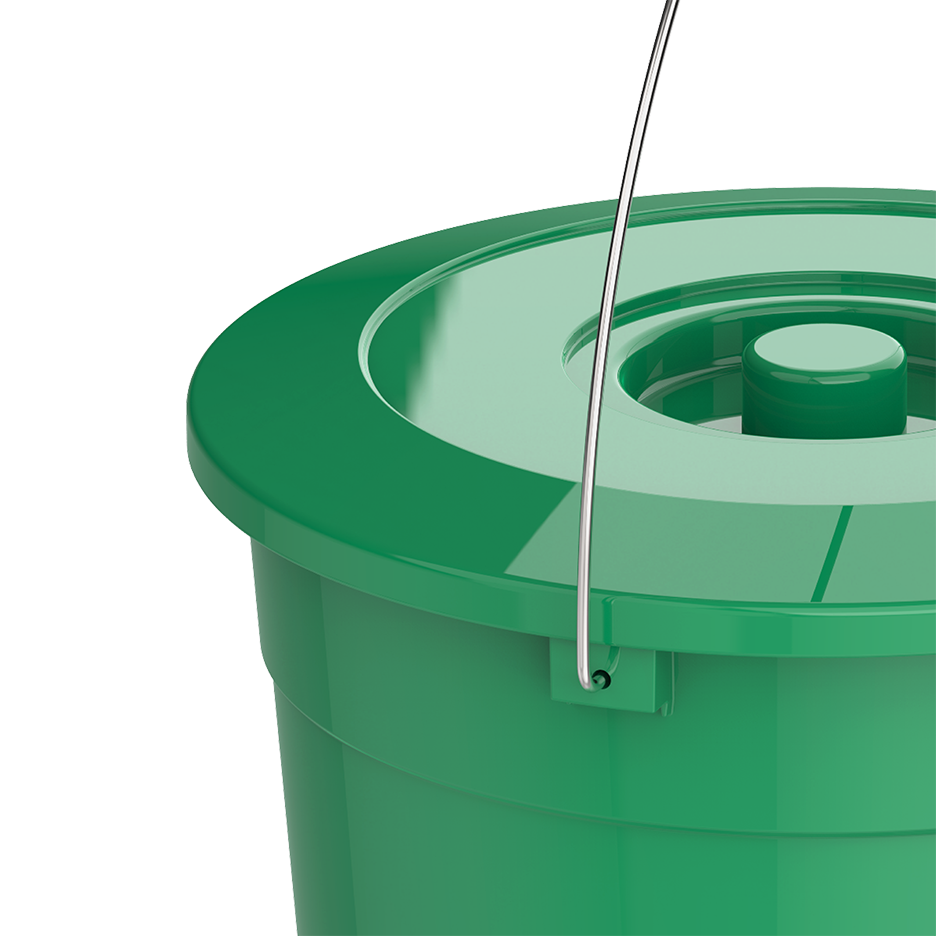 EX 3L Round Plastic Bucket with Steel Handle