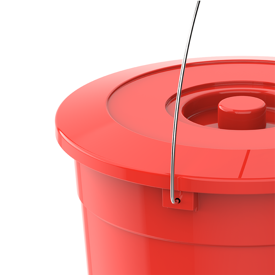 EX 15L Round Plastic Bucket with Steel Handle