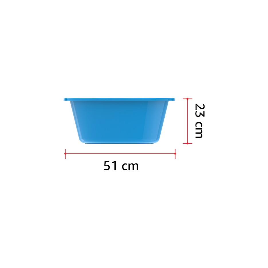 20" Deep Plastic Basin Tub 26L