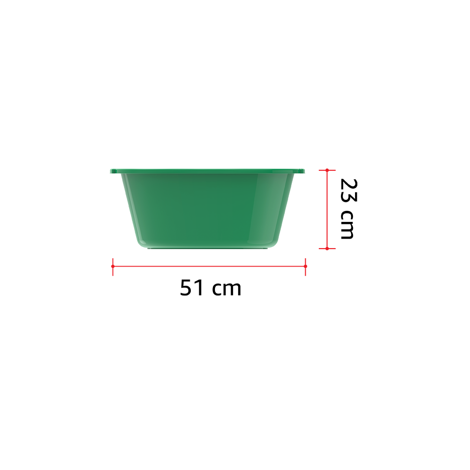 20" Deep Plastic Basin Tub 26L