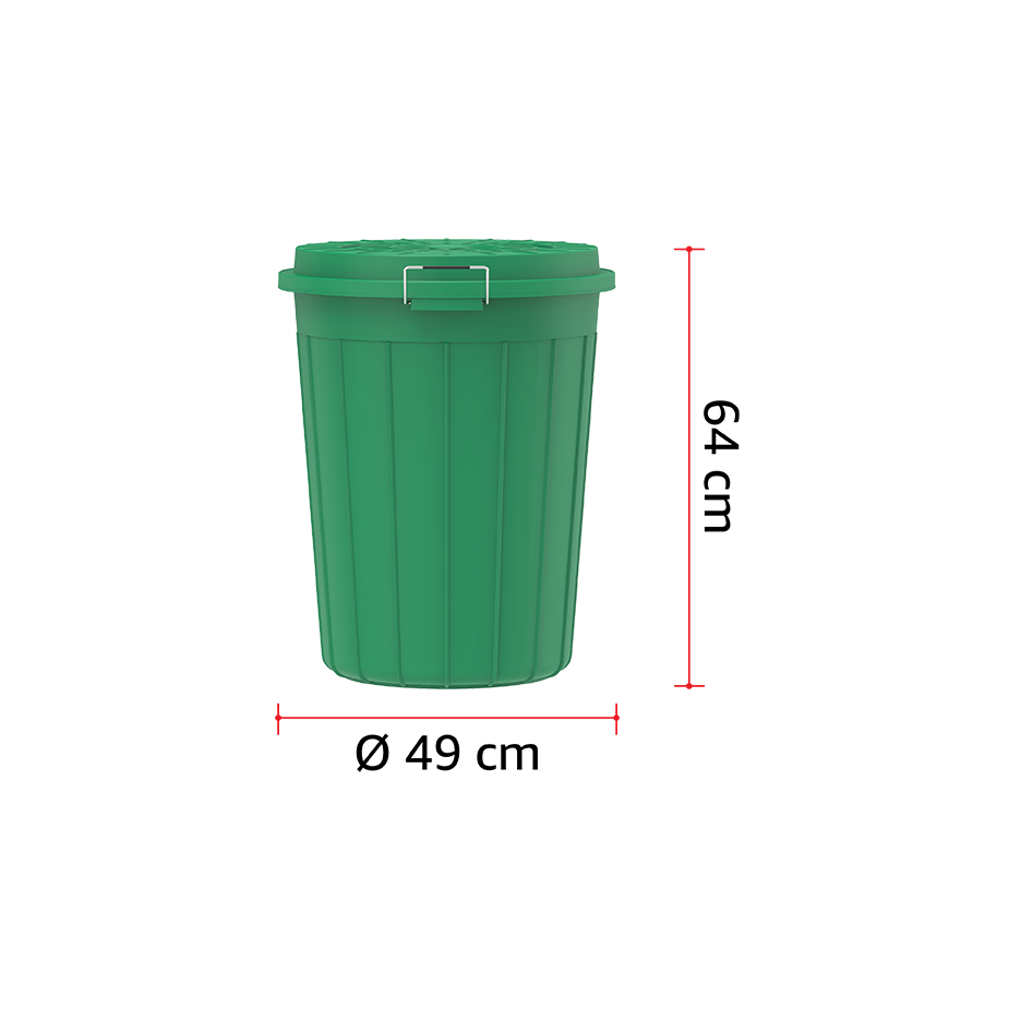80L Round Plastic Drum with Lid