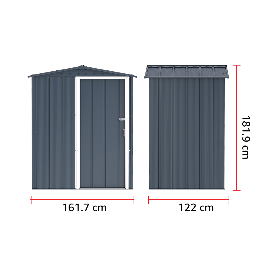 ECO 5x4ft (1.6 m x 1.2 m) Metal Storage Shed