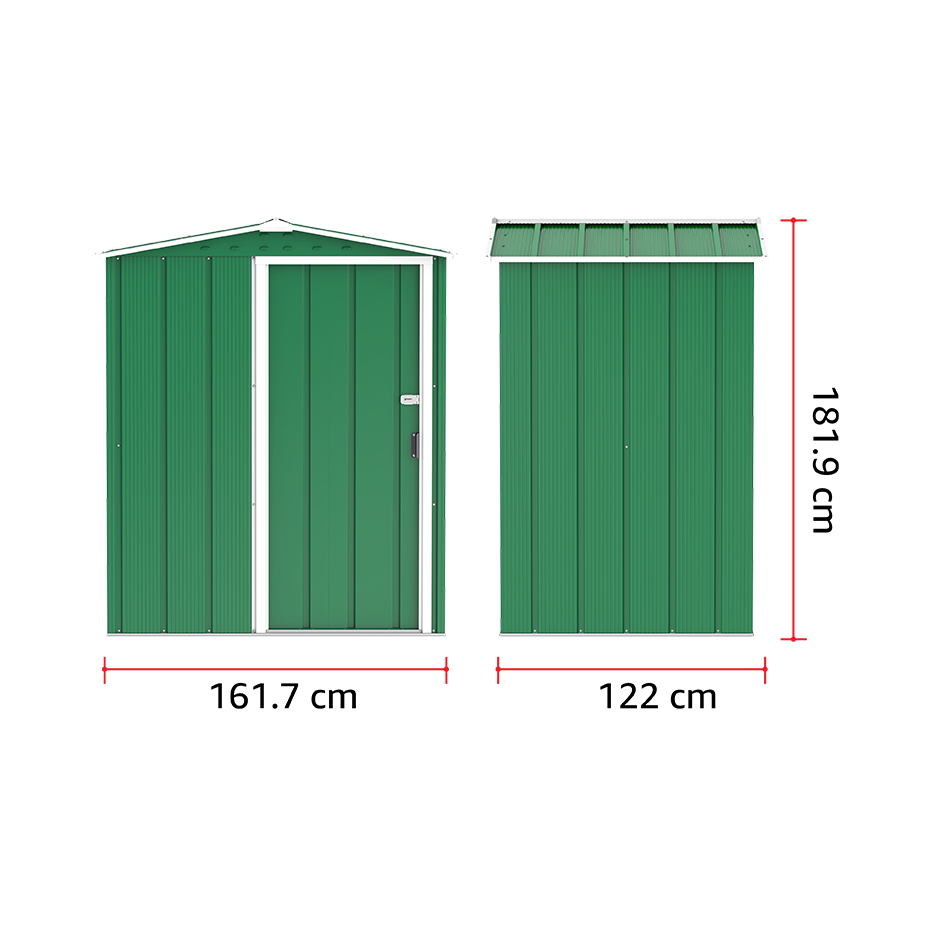 ECO 5x4ft (1.6 m x 1.2 m) Metal Storage Shed