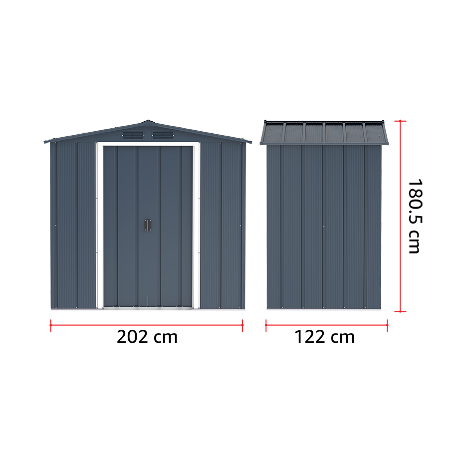 ECO 6x4ft (2 m x 1.2 m) Metal Storage Shed