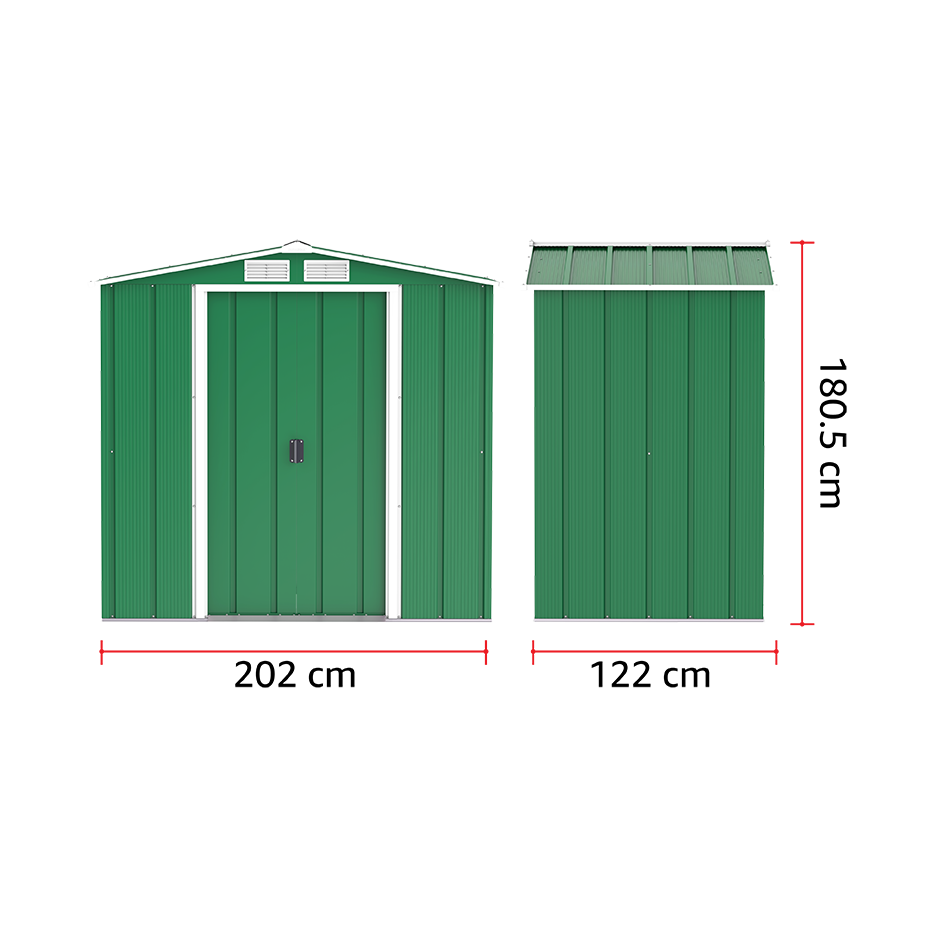 ECO 6x4ft (2 m x 1.2 m) Metal Storage Shed