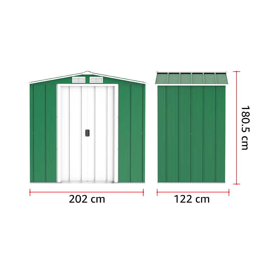 ECO 6x4ft (2 m x 1.2 m) Metal Storage Shed