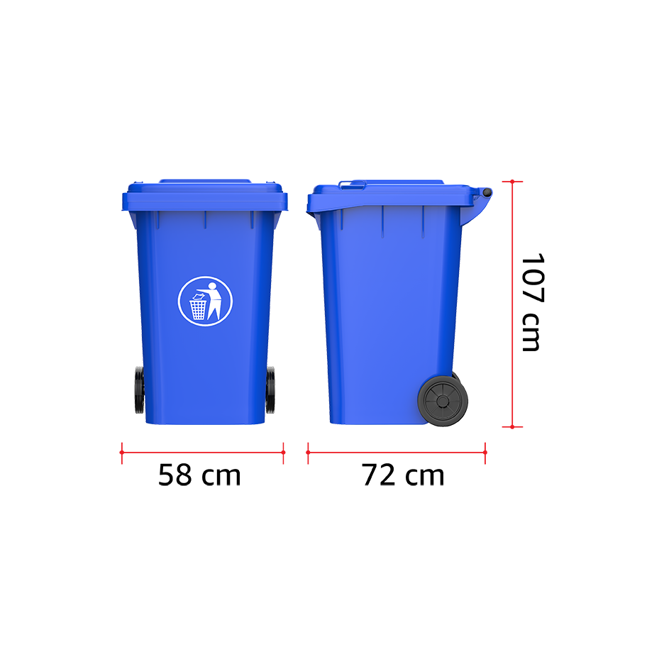 240L Industrial Waste Bin with Wheels