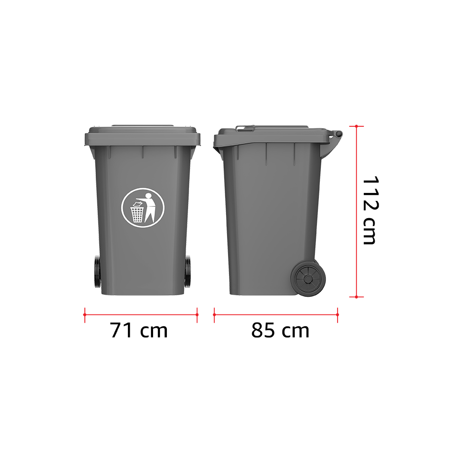 360L Industrial Waste Bin with Wheels
