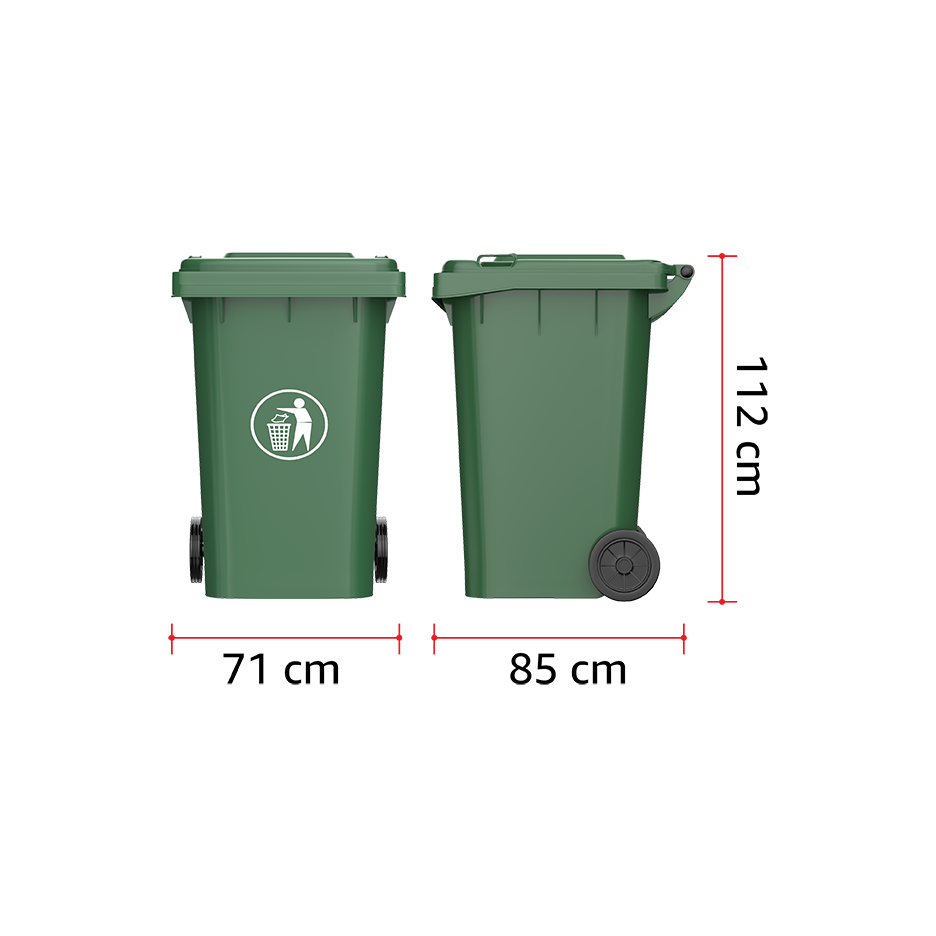 360L Industrial Waste Bin with Wheels