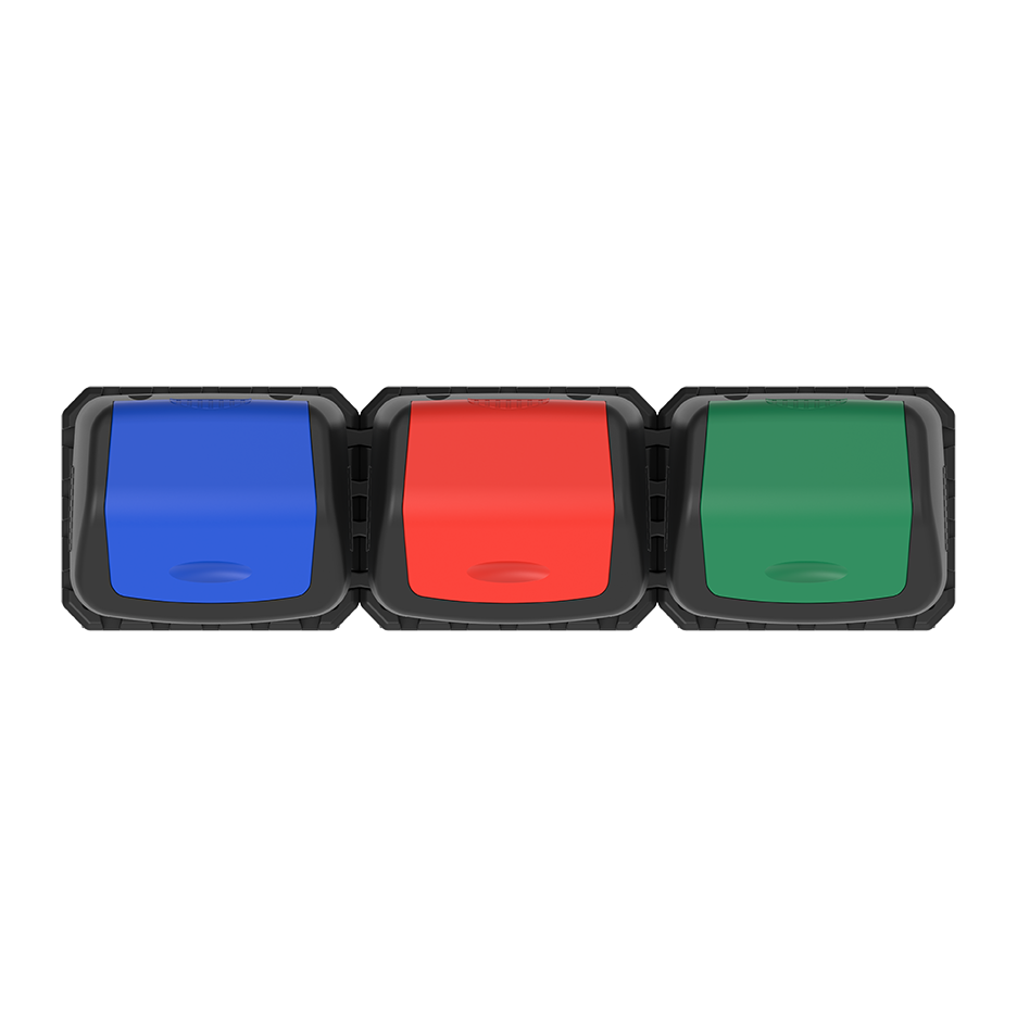 Modular Recycle Bins with Swing Lids